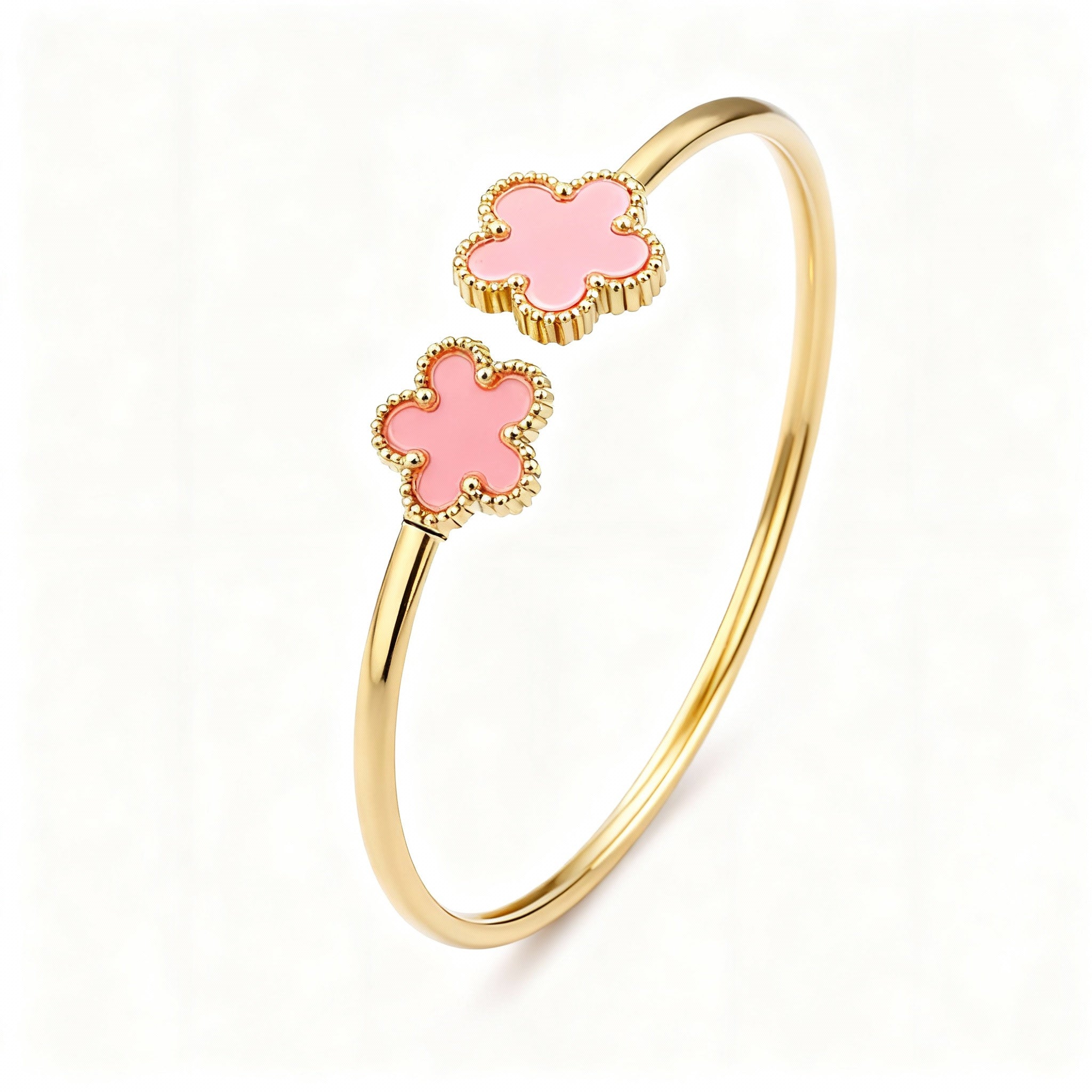 Bracelet jonc en fleur pour femme