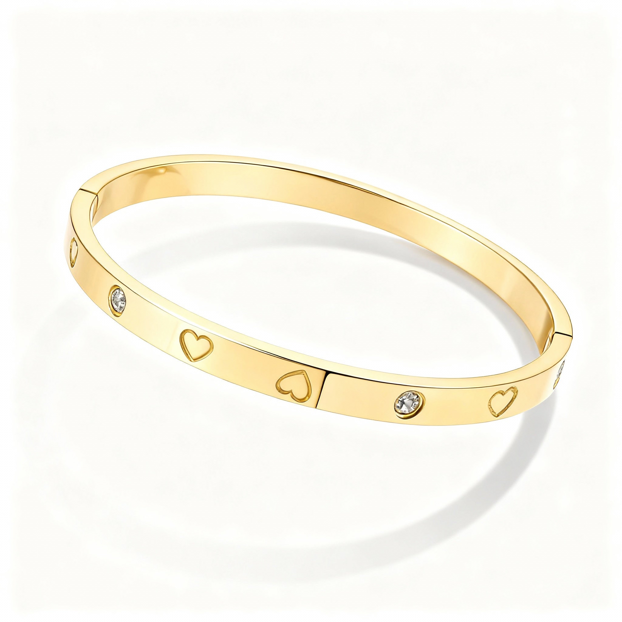 Bracelet jonc en zircon pour femme