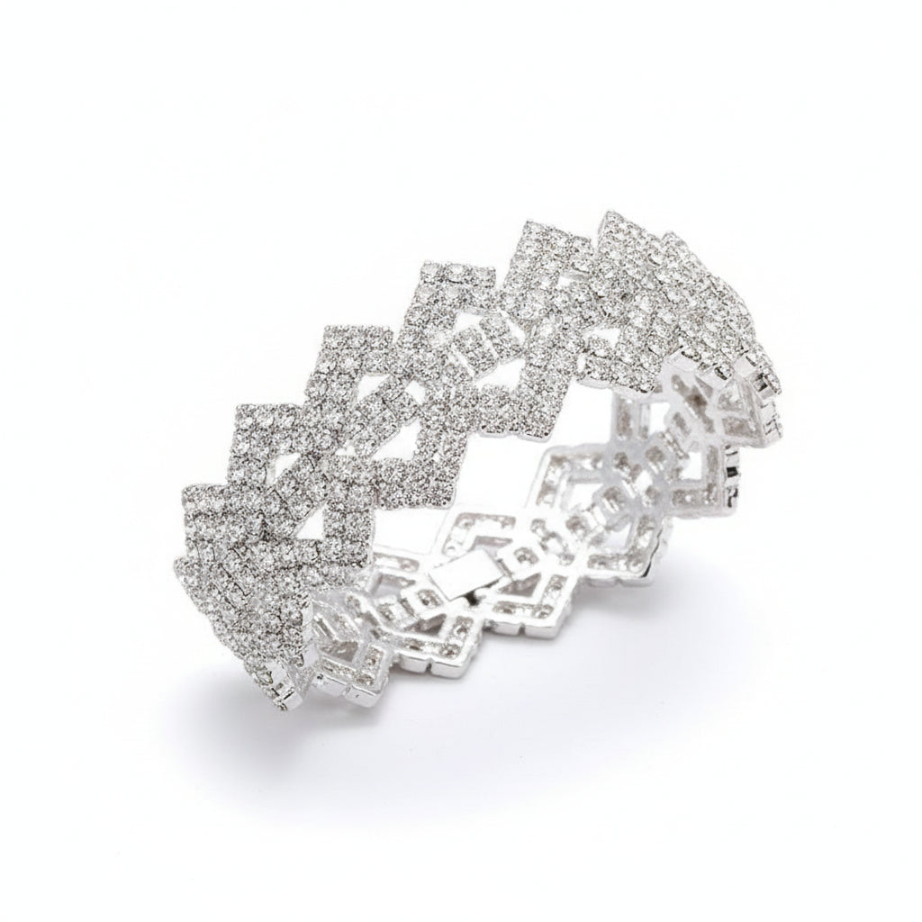 Bracelet en argent pour femme zircon