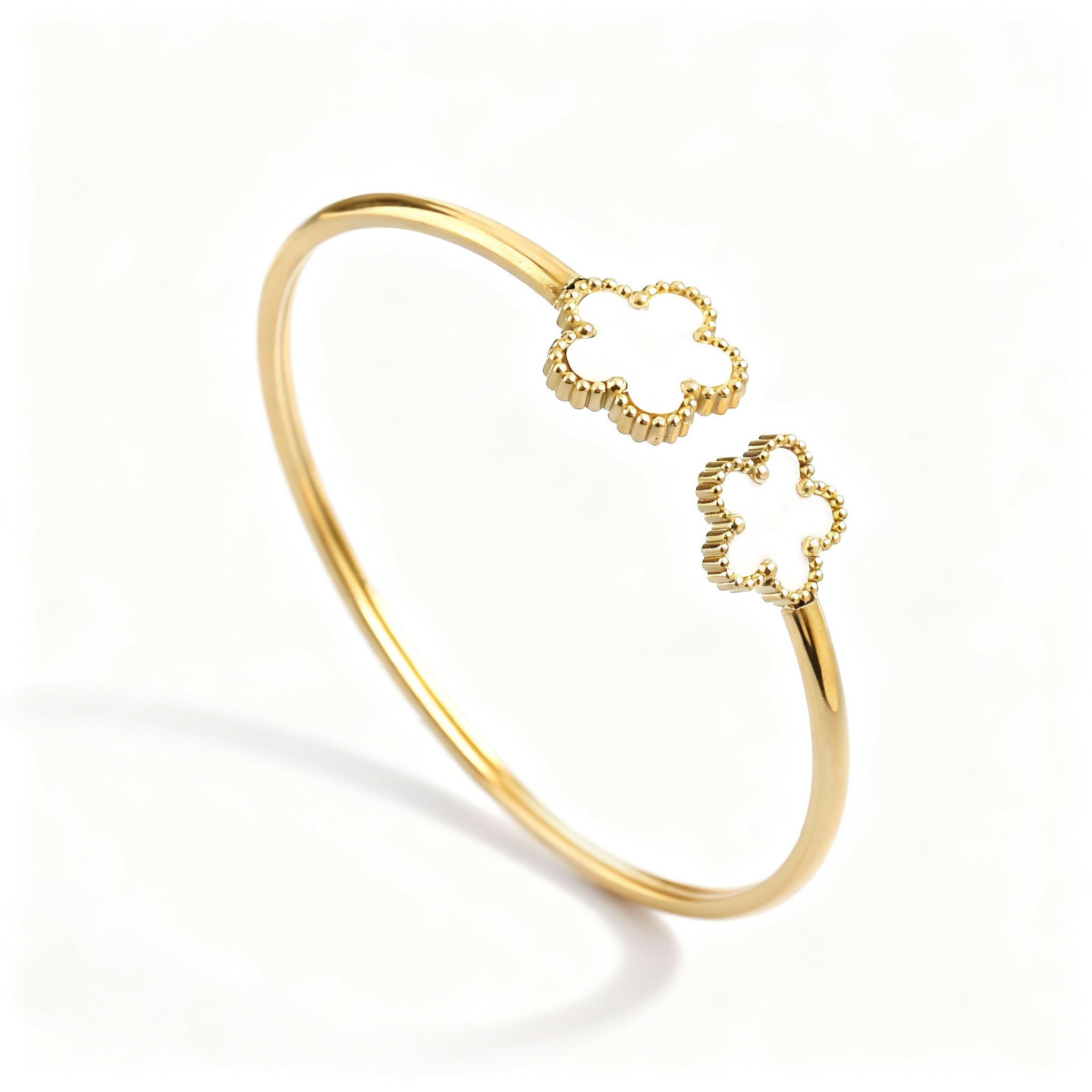 Bracelet jonc en fleur pour femme