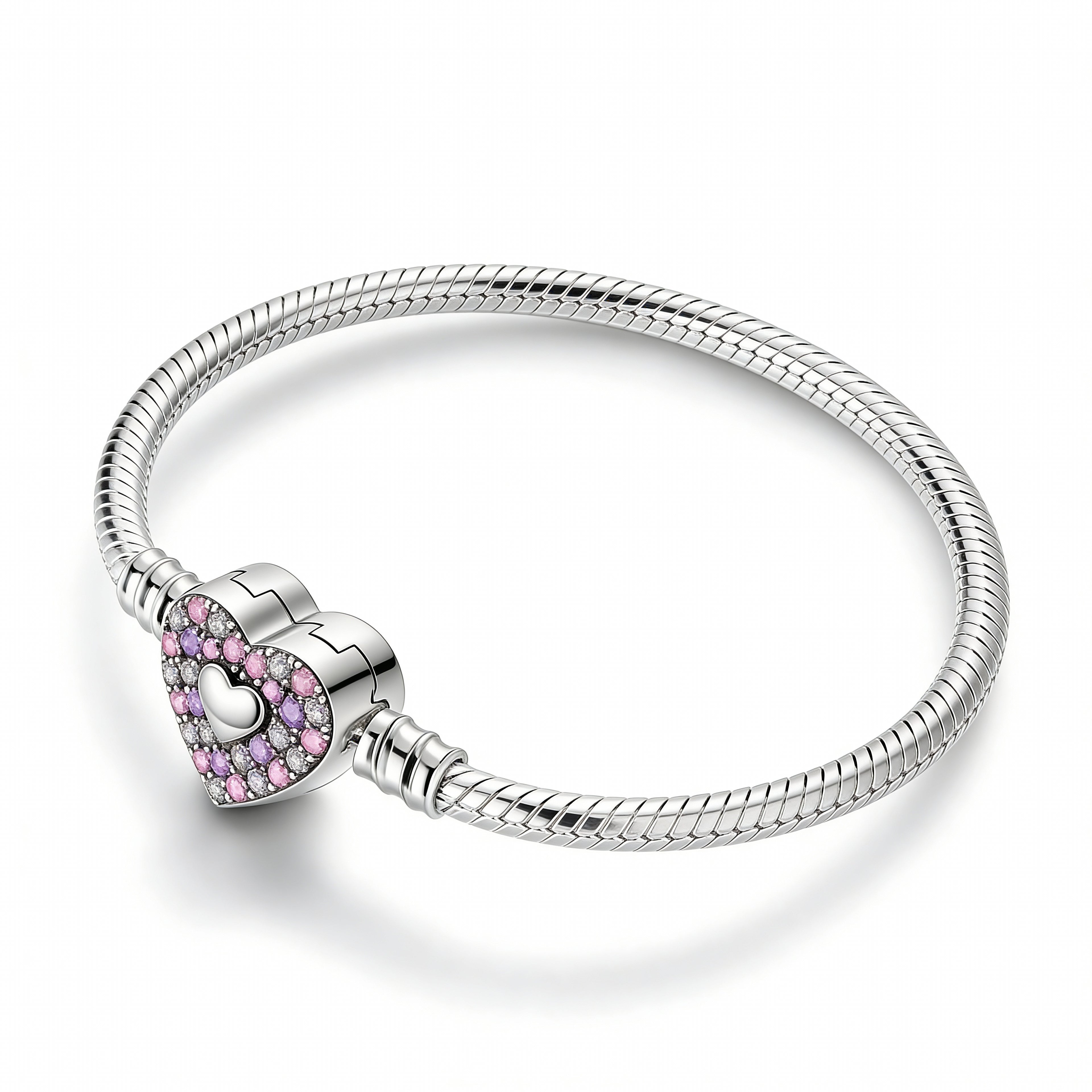 Bracelet Cœur Femme – Argent Élégance Sublime